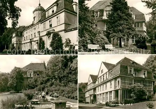 AK / Ansichtskarte Gottleuba Berggiesshuebel_Bad Kliniksanatorium Kurhaus Station 1 Wassertretanlage Station 4 und 5 Gottleuba Berggiesshuebel