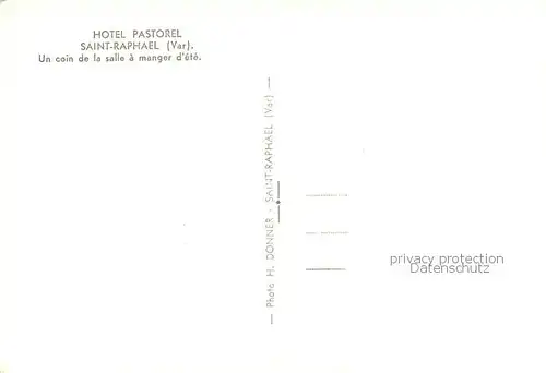 AK / Ansichtskarte Saint Raphael_83 Hotel Pastorel Un coin de la salle a manger d ete 