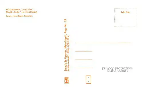 AK / Ansichtskarte Potsdam_Waldstadt HO Gaststaette Zum Keiler Plastik Keiler Potsdam_Waldstadt