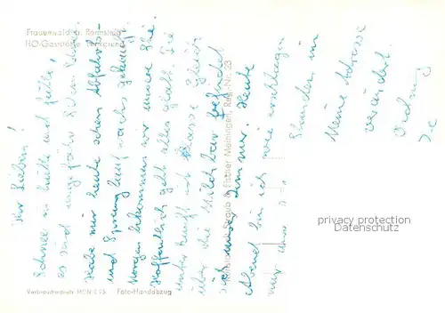 AK / Ansichtskarte Frauenwald_Thueringen HO Gaststaette Lenkgrund Frauenwald Thueringen