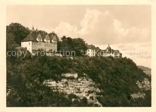 AK / Ansichtskarte Dornburg_Saale Die drei Schloesser Goetheschloss Rokokoschloss Altes Schloss Dornburg_Saale