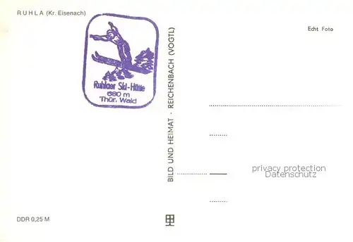 AK / Ansichtskarte Ruhla Ruhlaer Ski Huette Gaststube Panorama Winteridyll Ruhla