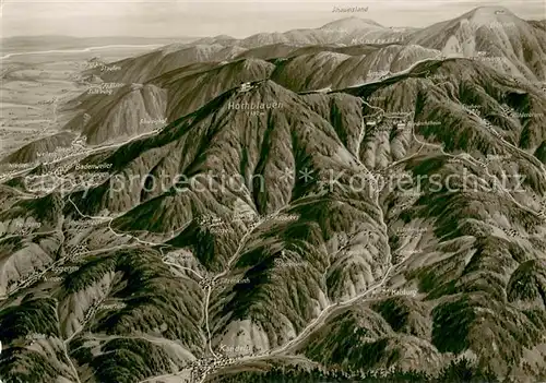 AK / Ansichtskarte Badenweiler Panoramakarte mit Hochblauen und Kandern Badenweiler