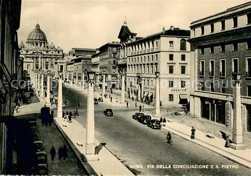AK / Ansichtskarte Roma_Rom Via della Conciliazione e San Pietro Roma_Rom