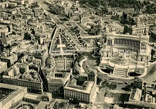 AK / Ansichtskarte Roma_Rom Monument Vittorio Emanuele II Fliegeraufnahme Roma_Rom