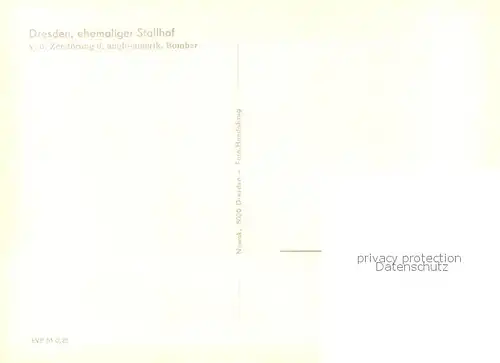 AK / Ansichtskarte Dresden Ehem Stallhof vor der Zerstoerung 1945 Dresden