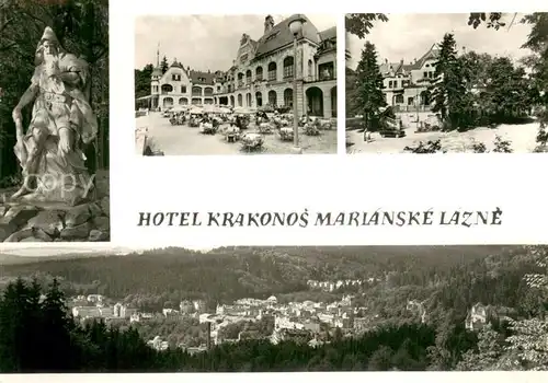 AK / Ansichtskarte Marianske_Lazne Hotel Krakonos Teilansichten Panorama Marianske_Lazne