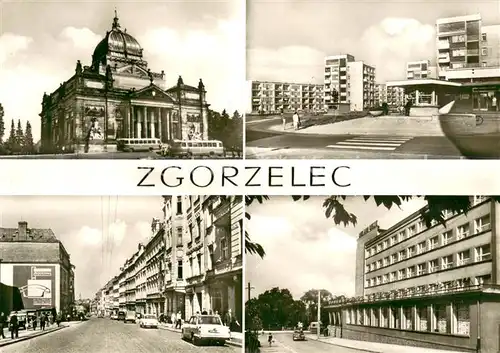 AK / Ansichtskarte Zgorzelec_PL Powiatowy Dom Kultury Ulica F Dierzynski Osiedle mieszkaniowe Hotel Pod Orlem 