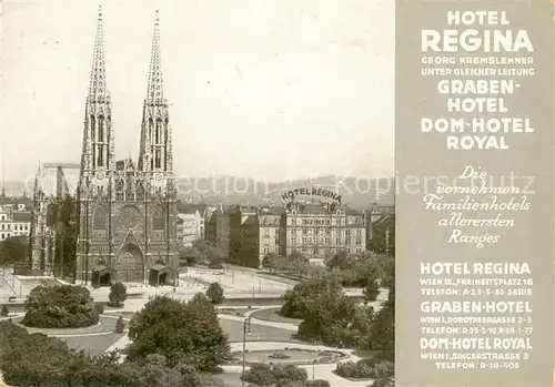 AK / Ansichtskarte Wien Hotel Regina Dom Wien