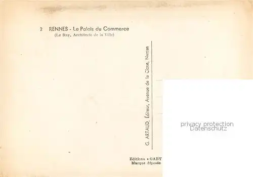 AK / Ansichtskarte Rennes_35 Le Palais du Commerce 