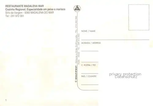 AK / Ansichtskarte Madalena Restaurante Madalena Mar Speisesaal Verkaufsraum Panorama Madalena