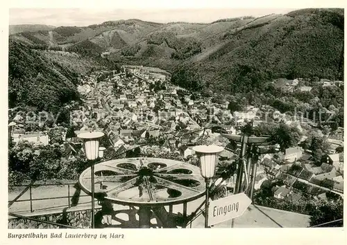 AK / Ansichtskarte Bad_Lauterberg Burgseilbahn Panorama Bad_Lauterberg