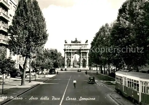 AK / Ansichtskarte Milano Arc de la Paix Avenue Sempione Milano