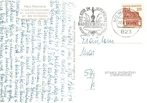 AK / Ansichtskarte Bad_Reichenhall Haus Panorama Bad_Reichenhall