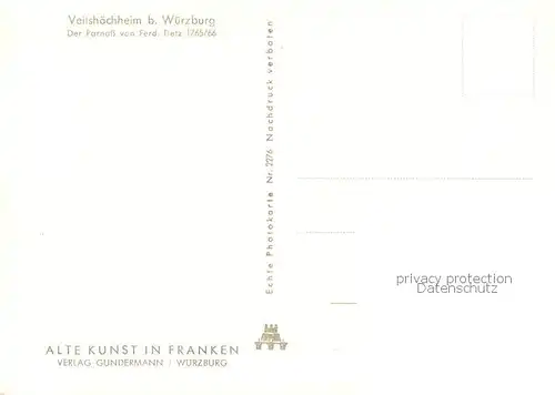 AK / Ansichtskarte Veitshoechheim Der Parnass von Ferd Tietz Veitshoechheim