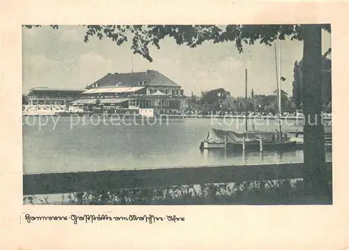 AK / Ansichtskarte Hannover Gaststaette am Maschsee Ufer Hannover