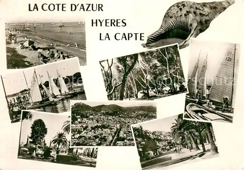 AK / Ansichtskarte Hyeres_83 Plage La Capte Differents aspects de la Cote d Azur 