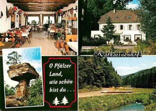 AK / Ansichtskarte Hinterweidenthal Gasthof Pension Katharinenhof Horbachtal Natur Felsen Hinterweidenthal