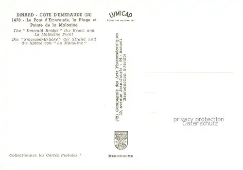 AK / Ansichtskarte Dinard_35 Pont d Emeraude Plage Pointe de la Malouine vue aerienne 