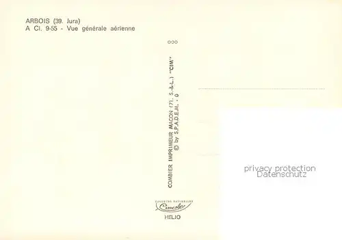 AK / Ansichtskarte Arbois Vue generale aerienne Arbois