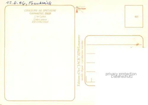 AK / Ansichtskarte Carantec Ile Callot Plage vue aerienne Carantec