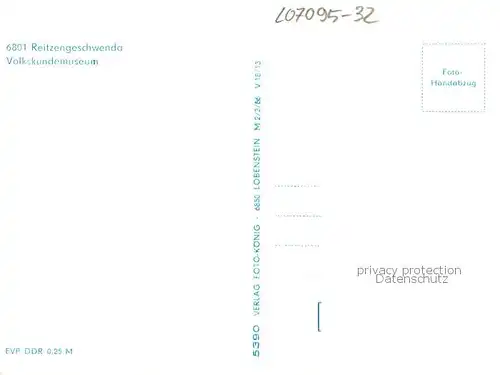 AK / Ansichtskarte Reitzengeschwenda Volkkundesmuseum Teilansichten Fachwerkhaus Reitzengeschwenda