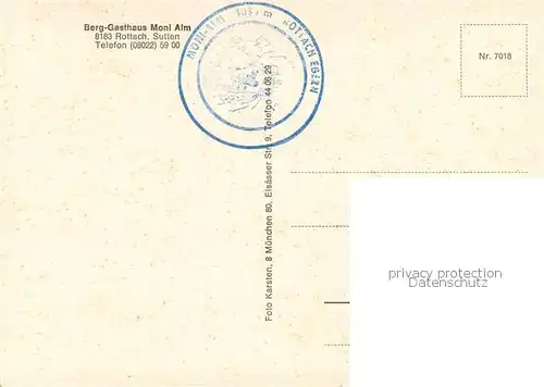 AK / Ansichtskarte Rottach Egern Barg Gasthaus Moni Alm Teilansichten Rottach Egern
