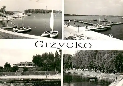 AK / Ansichtskarte Gizycko_Loetzen_Masuren_PL Teilansichten Bootsanlegestelle 