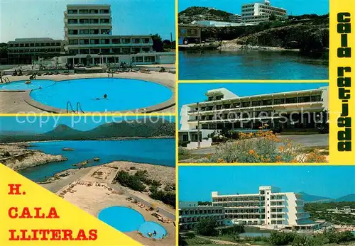 AK / Ansichtskarte Cala_Ratjada_Mallorca Fliegeraufnahme Hotel Cala Lliteras Aussenansicht m. Pool Cala_Ratjada_Mallorca