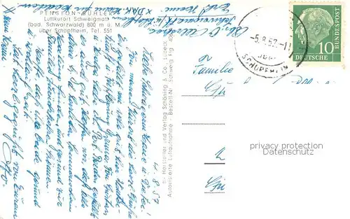 AK / Ansichtskarte Schweigmatt Pension Buehler Fliegeraufnahme Schweigmatt