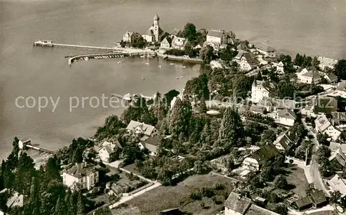 AK / Ansichtskarte Wasserburg_Bodensee Fliegeraufnahme Wasserburg Bodensee