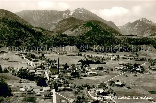 AK / Ansichtskarte Bergen_Chiemgau Fliegeraufnahme mit Hochfelln und Hochgern Bergen Chiemgau
