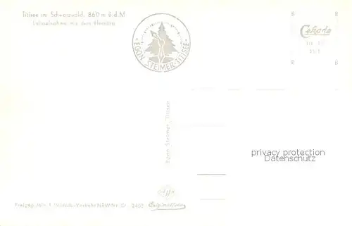 AK / Ansichtskarte Titisee Neustadt Fliegeraufnahme mit Hoelzlebruck Hochfirst und Saig Titisee Neustadt