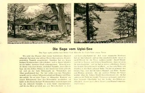 AK / Ansichtskarte Uglei_See_Eutin Historisches Gasthaus zum Uglei Partie am Uglei See 