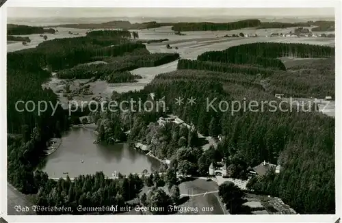 AK / Ansichtskarte Bad_Woerishofen Sonnenbuechl mit See Fliegeraufnahme Bad_Woerishofen