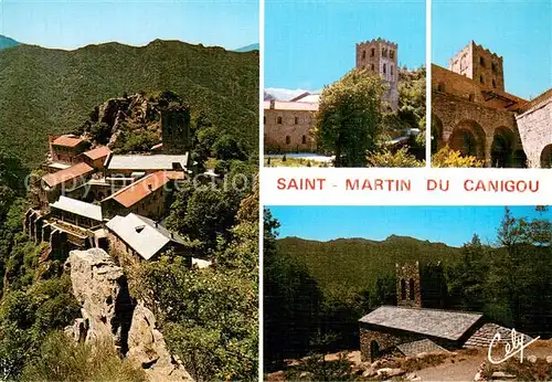 AK / Ansichtskarte St_Martin_du_Canigou Vue generale aerienne St Martin le Vieux Detail de l Abbaye 
