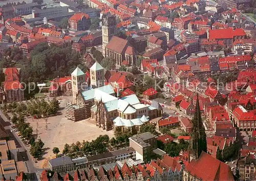 AK / Ansichtskarte Muenster_Westfalen Fliegeraufnahme Dom Muenster_Westfalen