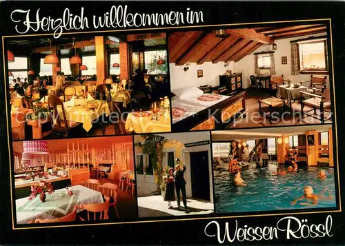 AK / Ansichtskarte Wolfgang_Salzkammergut_St Romantikhotel u. Restaurant Im Weissen Roessl Teilansichten m. Hallenbad Wolfgang_Salzkammergut_St