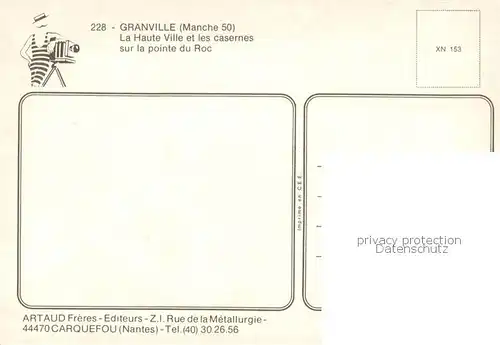 AK / Ansichtskarte Granville_50_Manche Fliegeraufnahme La Haute Ville el les Casernes sur le Pointe du Roc 