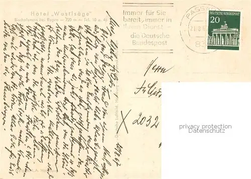 AK / Ansichtskarte Bischofsmais Fliegeraufnahme Hotel Wastlsaege Bischofsmais