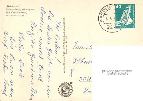 AK / Ansichtskarte Karolinenkoog Pfahlershof m. Tennisplatz u. Pool Karolinenkoog