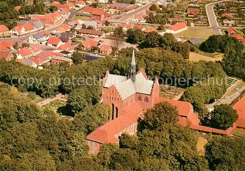 AK / Ansichtskarte Logumkloster_Sogn_DK Kirke Fliegeraufnahme 