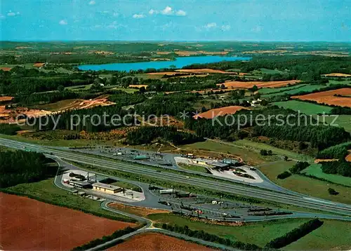 AK / Ansichtskarte Alt_Duvenstedt Rasthof Huettener Berge West Aral Station Fliegeraufnahme Alt_Duvenstedt