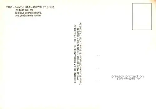 AK / Ansichtskarte Saint Just en Chevalet Vue generale de la ville Saint Just en Chevalet
