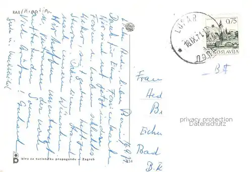 AK / Ansichtskarte Rab_Croatia Fliegeraufnahme Rab_Croatia