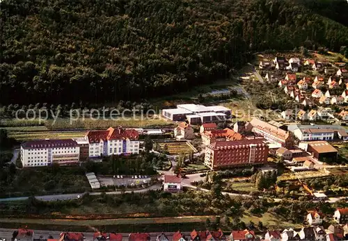 AK / Ansichtskarte Wehrda_Marburg_Lahn Diakonissen Mutterhaus Hebron mit Krankenhaus Fliegeraufnahme Wehrda_Marburg_Lahn