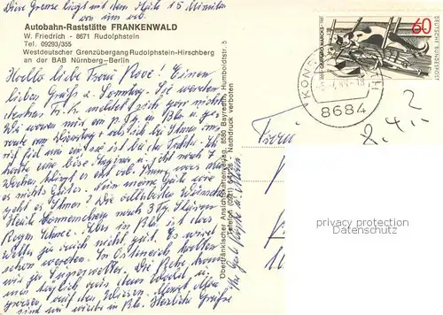 AK / Ansichtskarte Rudolphstein Autobahn Raststaette Frankenwald Fliegeraufnahme Rudolphstein