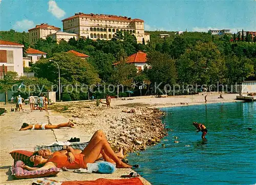 AK / Ansichtskarte Crikvenica_Kroatien Hotel Terapija Strand Crikvenica Kroatien