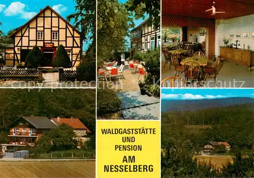 AK / Ansichtskarte Coppenbruegge Waldgaststaette und Pensionshaus Am Nesselberg Terrasse Gaststube Coppenbruegge