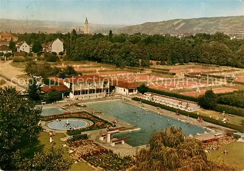 AK / Ansichtskarte Bad_Neuenahr Ahrweiler Freibad und Tennisplaetze Fliegeraufnahme Bad_Neuenahr Ahrweiler